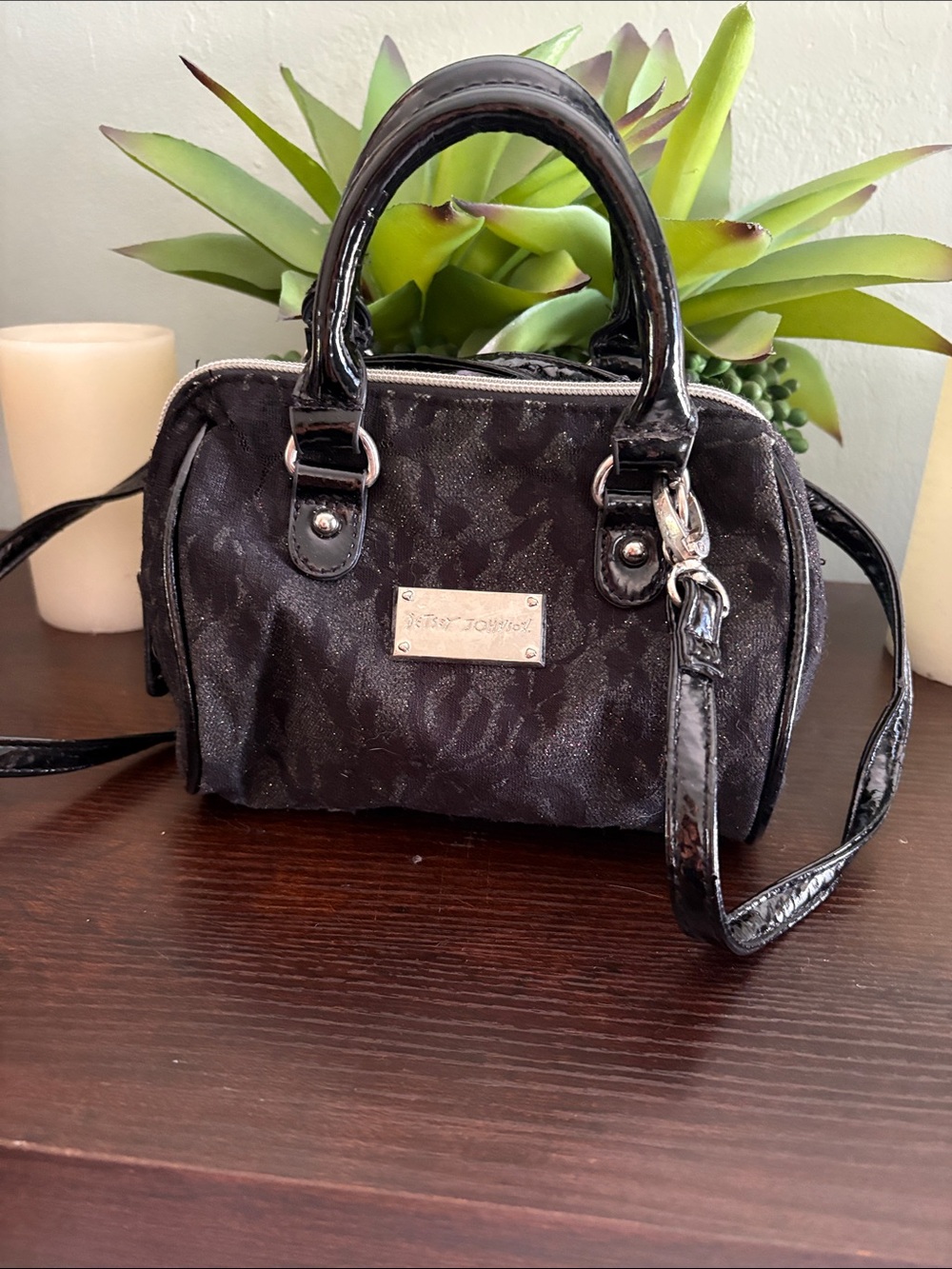 Betsey Johnson Black Mini Satchel